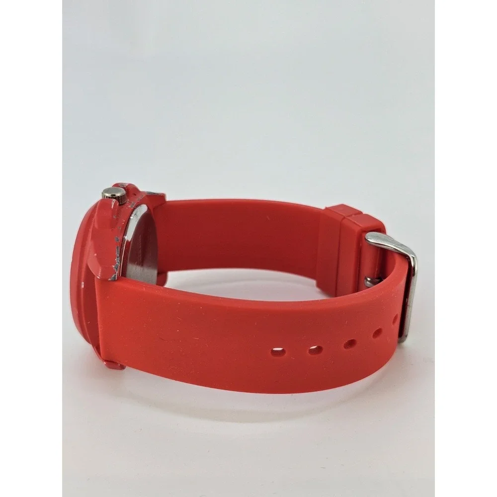 Freestyle Adrenaline Men Watch 40MM White Dial Red Plastic Bands‎ New Battery
